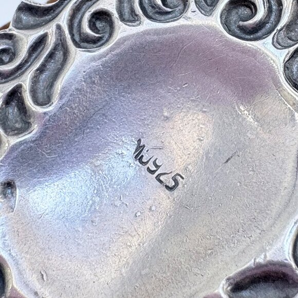 VTG Solid Sterling Silver 925 Ornate Scroll Design Pendant Size 1.25" Length - Picture 6 of 9